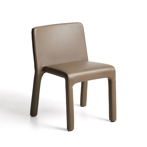 Kave Home Eetkamerstoel Loria Stapelbaar, PU - Grijs
