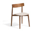 Kave Home Eetkamerstoel Evera Chenille en eiken - Beige/Bruin