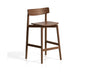 Kave Home Barkruk Evera Eiken - Bruin (zithoogte 65cm)