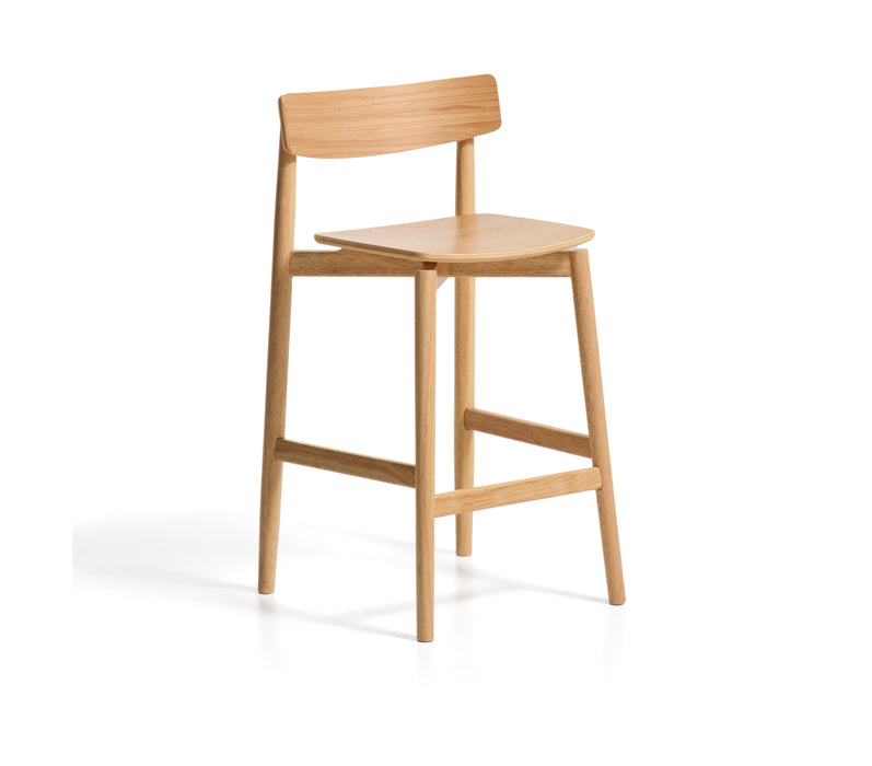 Kave Home Barkruk Evera Eiken - Naturel (zithoogte 65cm)