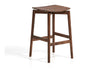 Kave Home Barkruk Evera Eiken - Bruin (zithoogte 65cm)