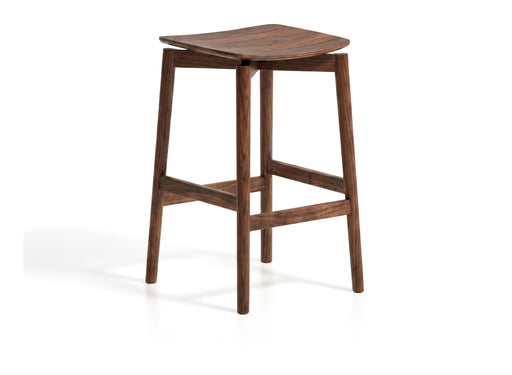 Kave Home Barkruk Evera Eiken - Bruin (zithoogte 65cm)