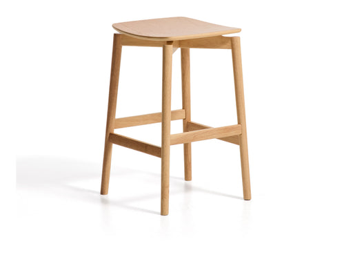 Kave Home Barkruk Evera Eiken - Naturel (zithoogte 65cm)