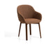Kave Home Eetkamerstoel Meila Met armleuning, Chenille - Terracotta/Bruin