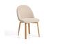 Kave Home Eetkamerstoel Meila Chenille - Beige/Naturel