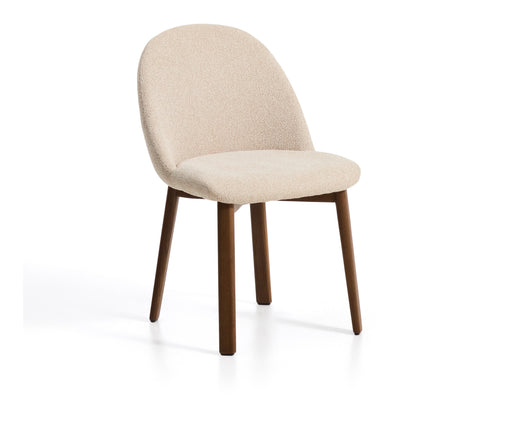 Kave Home Eetkamerstoel Meila Chenille - Beige/Bruin - ThatLyfeStyle
