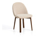 Kave Home Eetkamerstoel Meila Chenille - Beige/Bruin