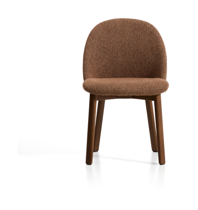 Kave Home Eetkamerstoel Meila Chenille - Terracotta/Bruin