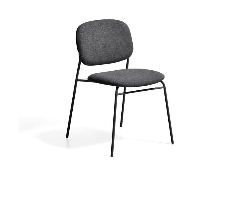 Kave Home Eetkamerstoel Meli Chenille - Grijs