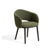 Kave Home Eetkamerstoel Maina Chenille & Essenhout - Groen