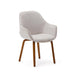 Kave Home Eetkamerstoel Aleli Chenille - Beige - ThatLyfeStyle