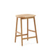 Kave Home Barkruk Enit Eikenhout - Naturel (zithoogte 65cm)