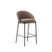 Kave Home Barkruk Eamy Lederlook - Bruin (zithoogte 65cm)