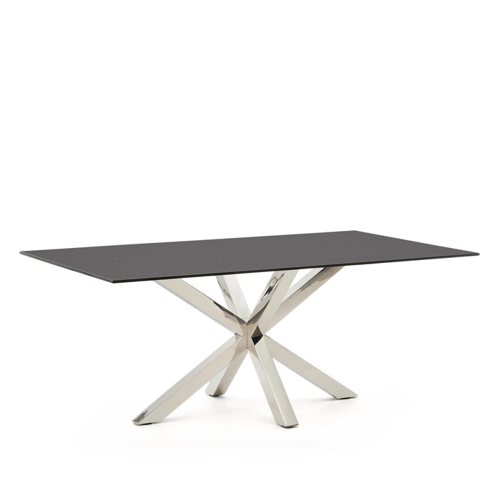 Kave Home Eettafel Argo Glas, 200 x 100cm - Zwart