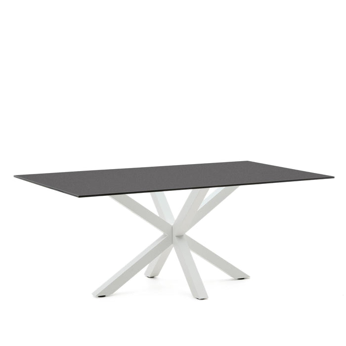 Kave Home Eettafel Argo Glas, 200 x 100cm - Zwart