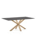 Kave Home Eettafel Argo Glas, 200 x 100cm - Zwart/Naturel