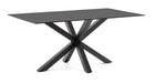 Kave Home Eettafel Argo Glas, 160 x 90cm - Zwart