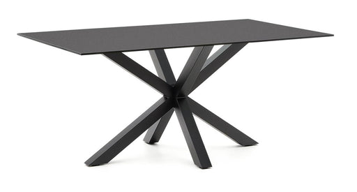 Kave Home Eettafel Argo Glas, 160 x 90cm - Zwart
