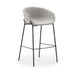 Kave Home Barkruk Yvette - Lichtgrijs (zithoogte 74cm)