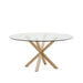 Kave Home Ronde Eettafel Argo Glas en houtlook, 150cm - Naturel