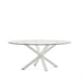 Kave Home Ovale Eettafel Argo Glas, 200 x 100cm - Wit - Ovaal