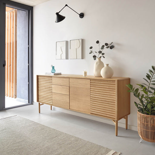 Kave Home Dressoir Lenon Eikenhout, 200cm - Japandi - ThatLyfeStyle