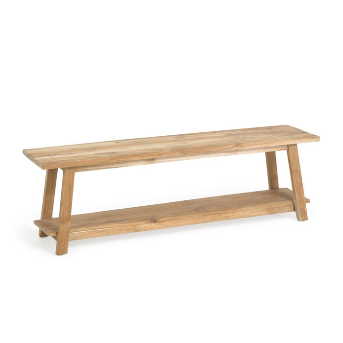 Kave Home Bankje Safara Teakhout, 150cm - Naturel