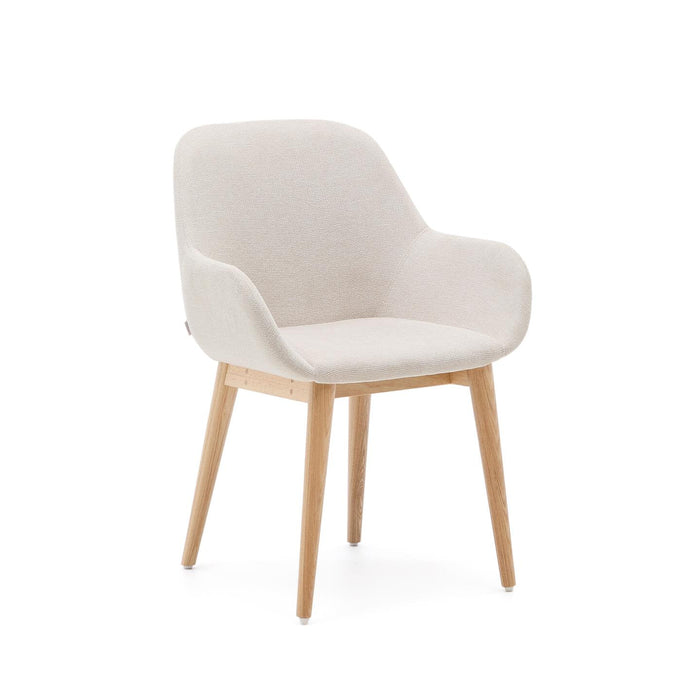 Kave Home Eetkamerstoel Konna - Beige/Naturel