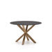 Kave Home Ronde Eettafel Argo Glas en houtlook - Zwart