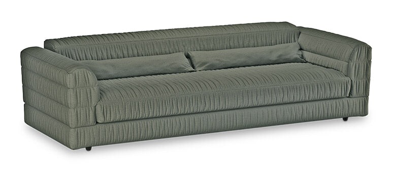 HKliving 3-zits Bank Club 274cm, Wander stof - Army Green
