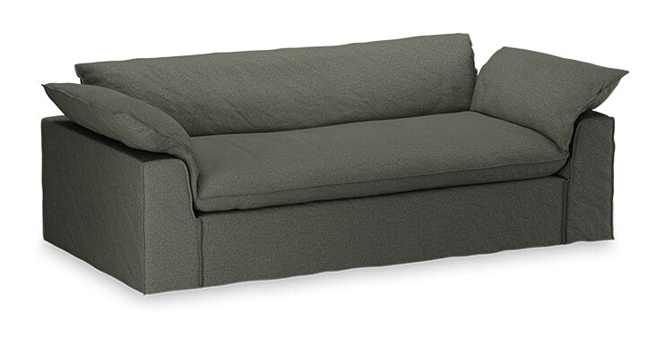HKliving 3-zits Bank Nomad 244cm, Katoen - Army Green