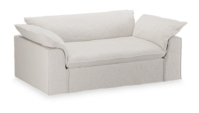 HKliving 2-zits Bank Nomad 204cm, Cosy stof - Beige