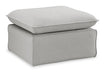 HKliving Hocker Nomad Ribstof - Crème