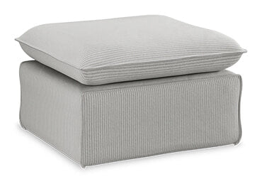 HKliving Hocker Nomad Ribstof - Crème
