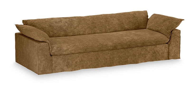 HKliving 3-zits Bank Nomad 305cm, Corduroy velvet - Aged Gold