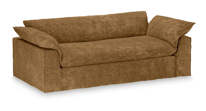 HKliving 3-zits Bank Nomad 244cm, Corduroy velvet - Aged Gold