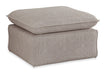 HKliving Hocker Nomad Sneak stof - Lichtgrijs