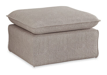 HKliving Hocker Nomad Sneak stof - Lichtgrijs