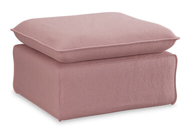 HKliving Hocker Nomad Linnenlook - Roze