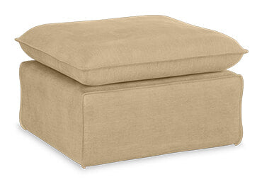 HKliving Hocker Nomad Royal Velvet - Crème