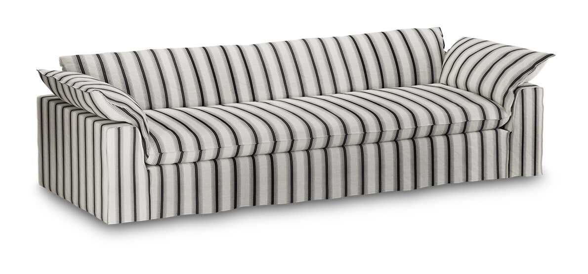 HKliving 3-zits Bank Nomad 305cm, Stof - Chalkstripe