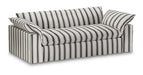 HKliving 3-zits Bank Nomad 244cm, Rocco stof - Chalkstripe