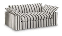 HKliving 2-zits Bank Nomad 204cm, Rocco stof - Chalkstripe