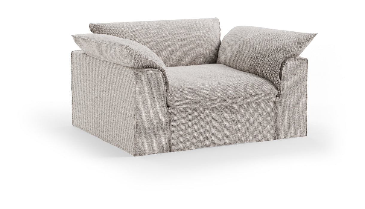 HKliving Loveseat Nomad 139cm, Sneak stof - Lichtgrijs