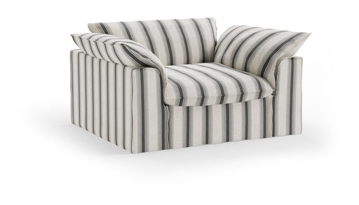 HKliving Loveseat Nomad Rocco stof, 139cm - Chalkstripe