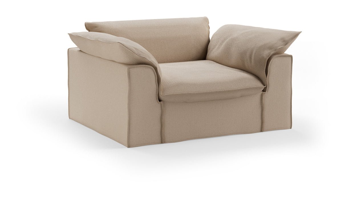 HKliving Loveseat Nomad Knotted stof, 139cm - Beige