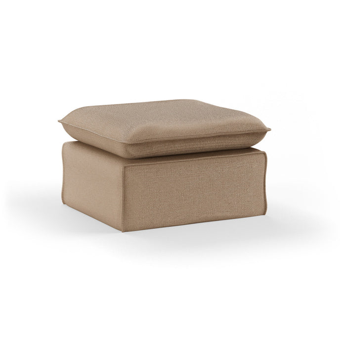 HKliving Poef Nomad Knotted stof - Zand