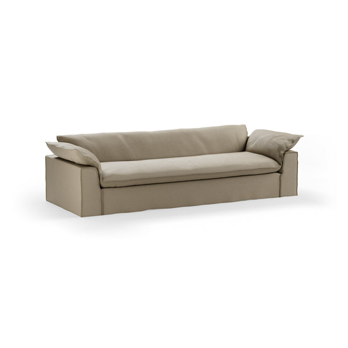 HKliving 3-zits Bank Nomad 305cm, Deco stof - Pebble