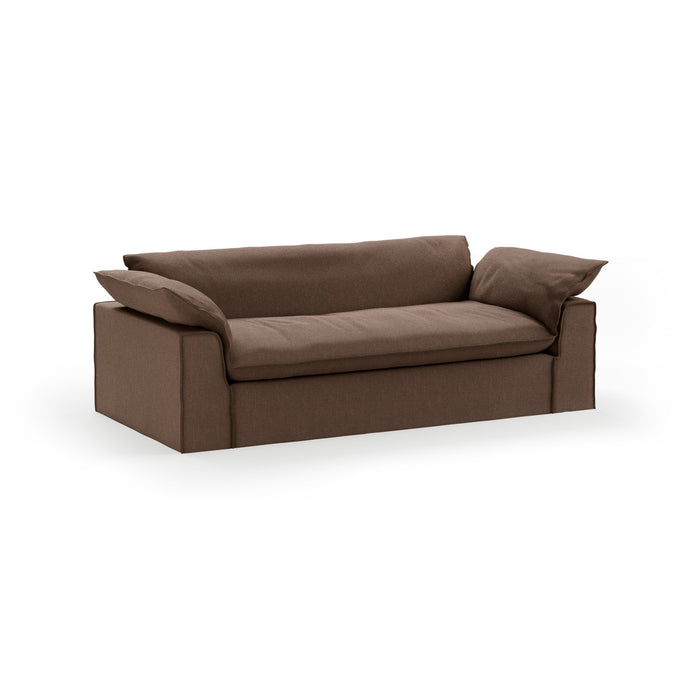 HKliving 3-zits Bank Nomad 244cm, Whisper stof - Quicksand