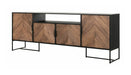 DTP Home Dressoir Criss Cross Hout en staal, 200cm - Naturel